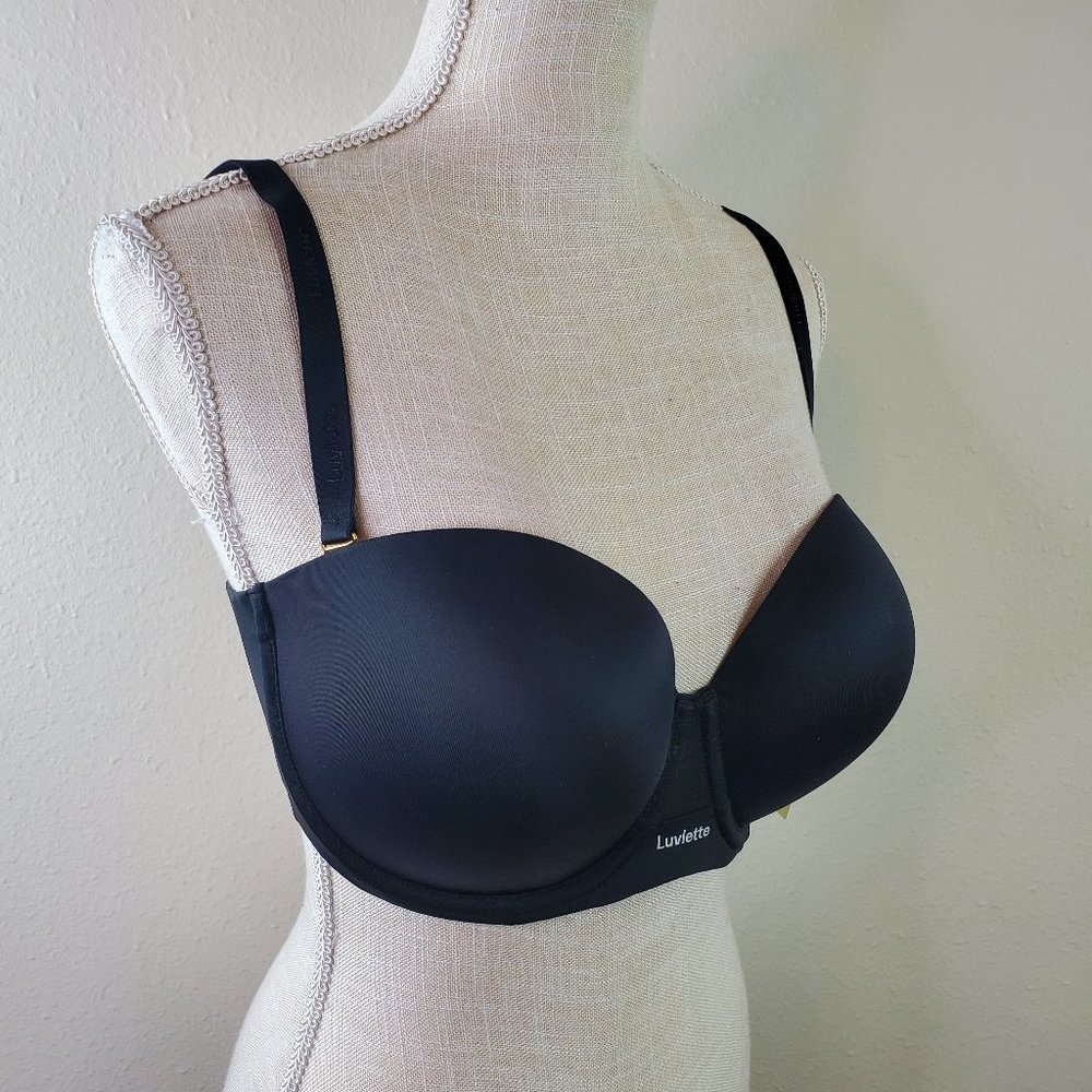 SHEIN Womens Black Luvlette Dream Curve Non-Slip Strapless Multiway Bra